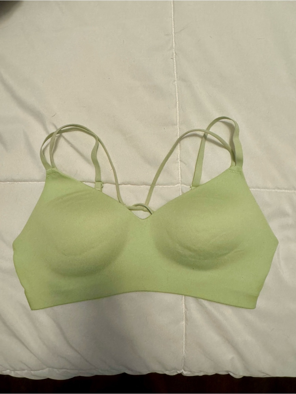 Gymshark Pale Green Seamless Double-Strap Sports Bralette